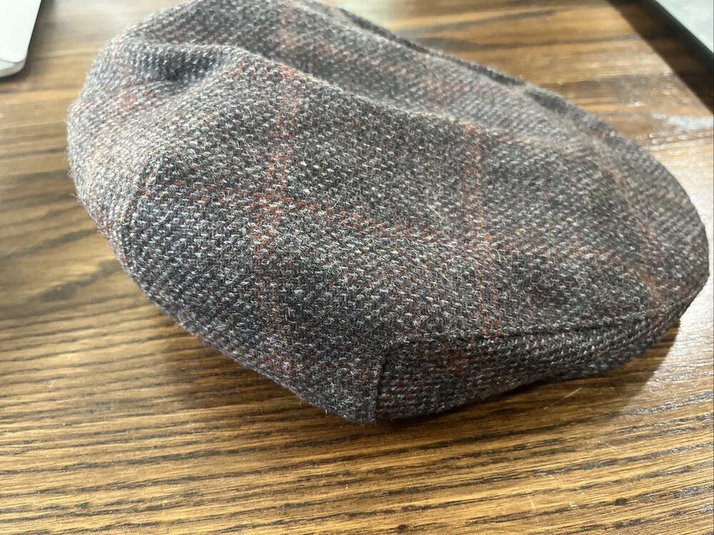 Weatherproof Garment Co. Men’s Size M Newsboy Cap Brown Plaid Snap Brim